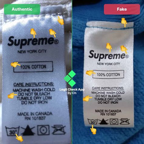 supreme wash tag real vs fake|genuine supreme vs false.